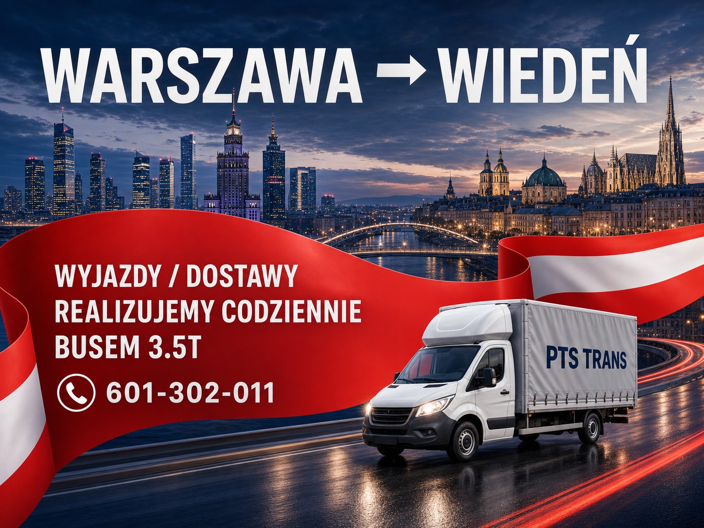 Transport Warszawa Wiedeń PTS TRANS